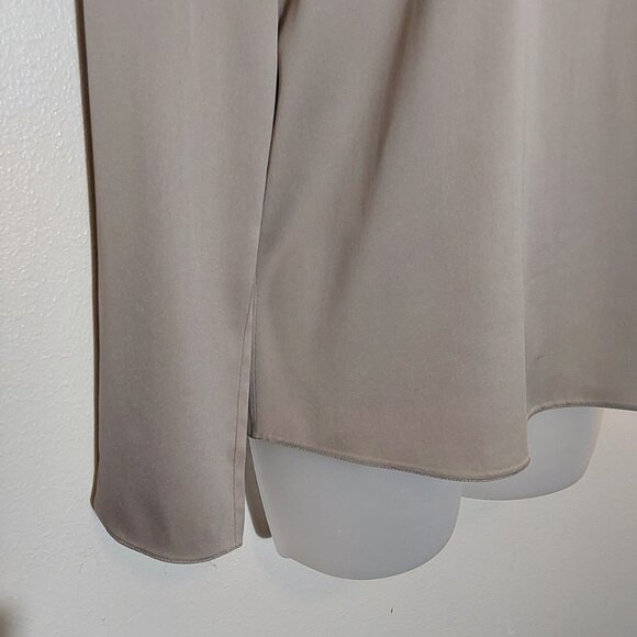 Armani Collezioni Silky Long-Sleeve Neutral Blouse - 4 - Picture 7 of 10